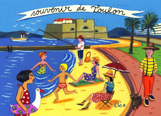 Elé15 - Souvenirs de Toulon : Mourillon plage (80 euros)